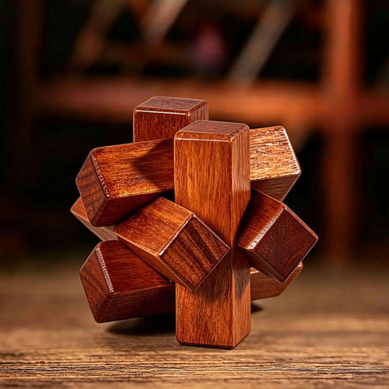 Woodworking Kids Toys - Деревянная головоломка-узелок: развивающая логическая игра для